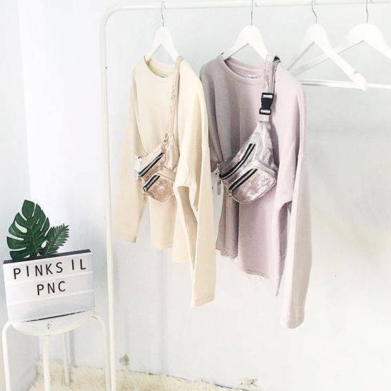 ♜ Tas pinggang hnm belt hnm waist velvet bludru bag ➨