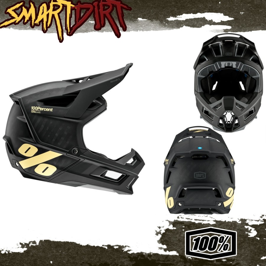 HELM MTB 100% AIRCRAFT 2 FULL CARBON HELM DOWNHILL 100% MTB DOWNHILL