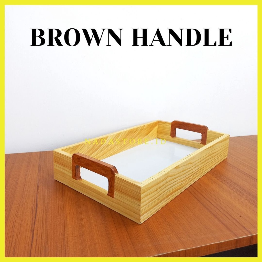 NEW PRODUCT - WOODEN TRAY / NAMPAN KAYU / BAKI / WOODEN SERVING TRAY 35 X 21 X 6 CM