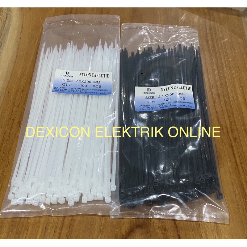 kabel ties 20 cm/uk 2.5x200mm/cable ties/tali ties murah/ties grosir/kabel pengikat/kabel serut/ties