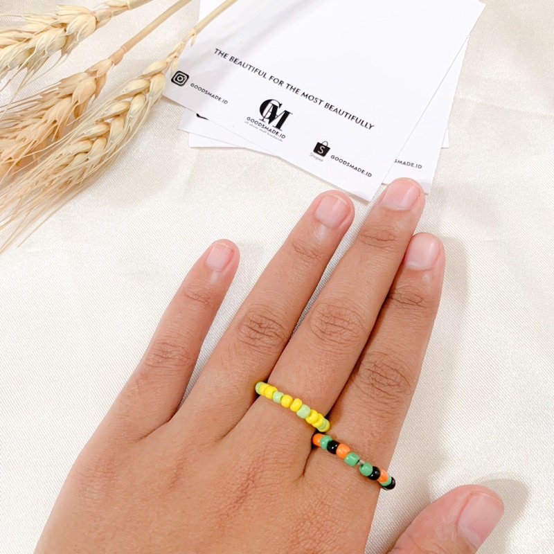 Cincin manik / cincin korea / beads ring (mix basic)