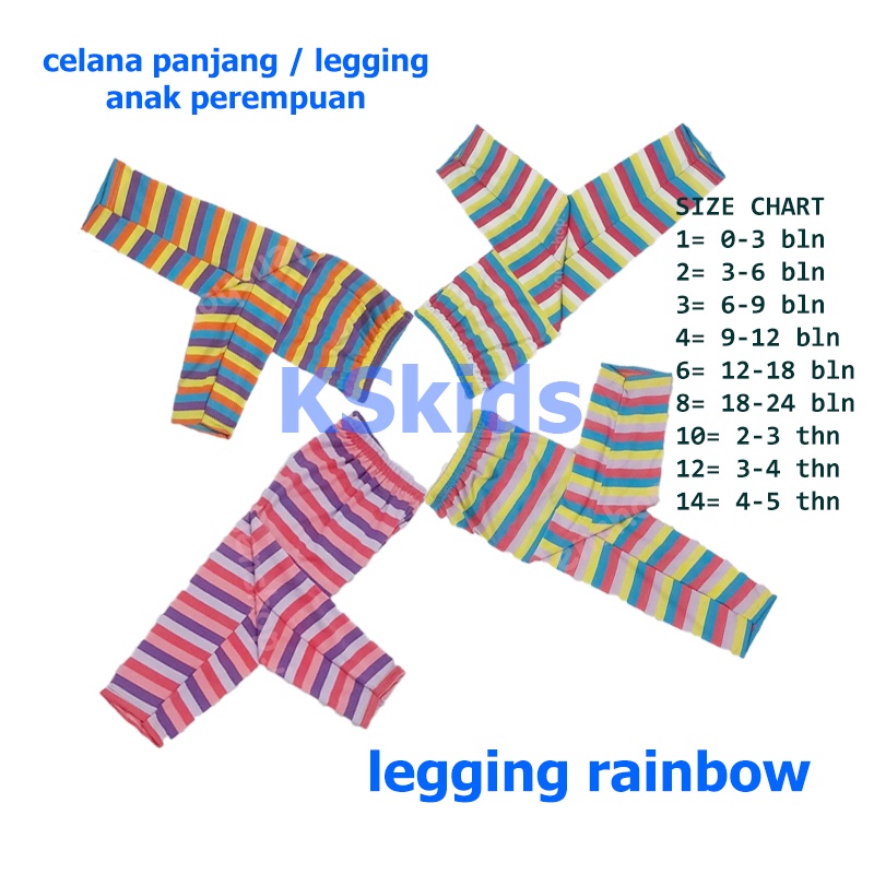 celana panjang anak perempuan / legging bayi / legging anak perempuan