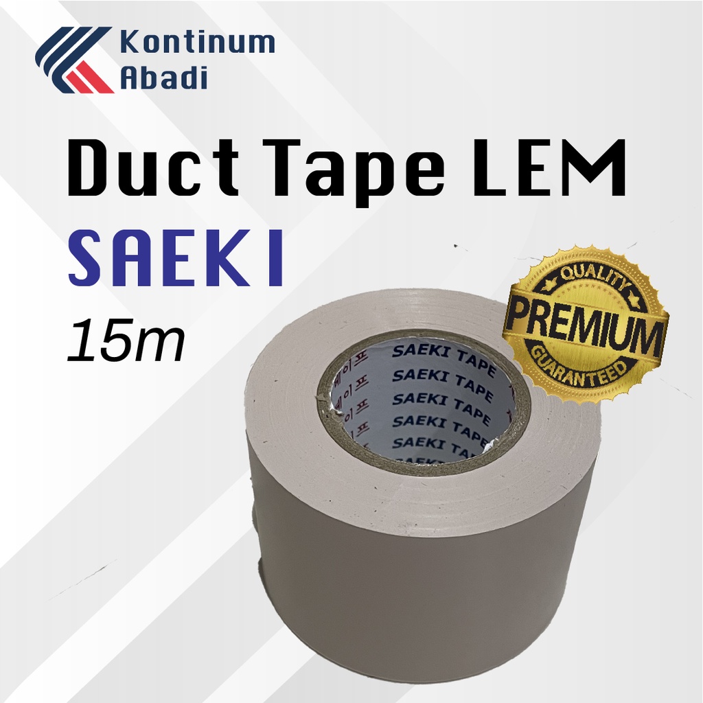 DUCT TAPE / LAKBAN / ISOLASI LEM AC MEREK SAEKI | 15M