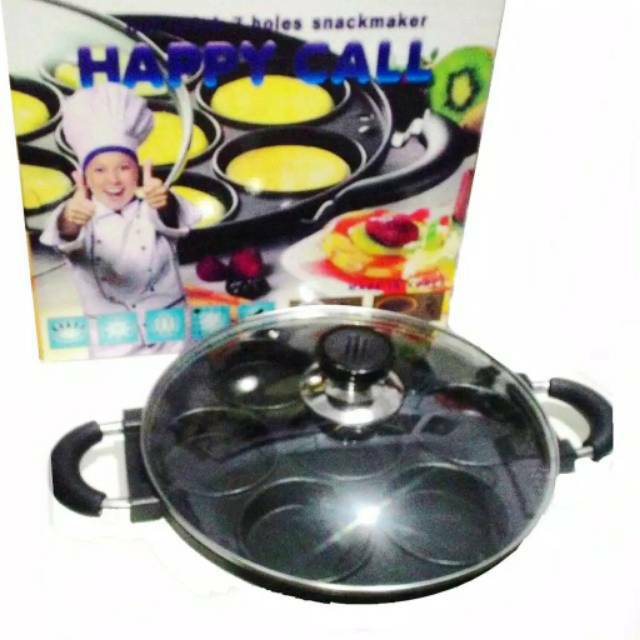 Asli Cetakan apem/snack maker 7 lubang datar HAPPYCALL ASLI