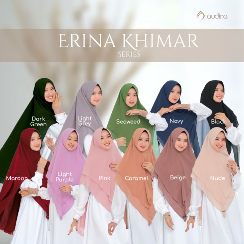 KHIMAR ERINA POLOS HIJAB INSTAN || AUDINA