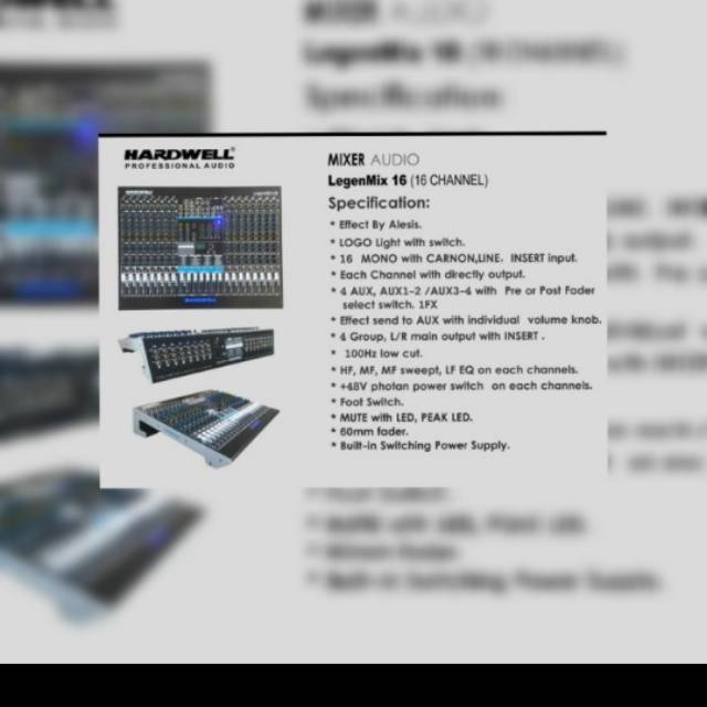MIXER HARDWELL LEGENDMIX16 MIXER HARDWELL ORIGINAL MIXER
