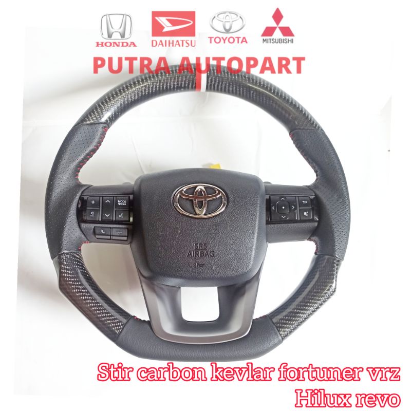 stir setir karbon kevlar fortuner vrz hilux revo original