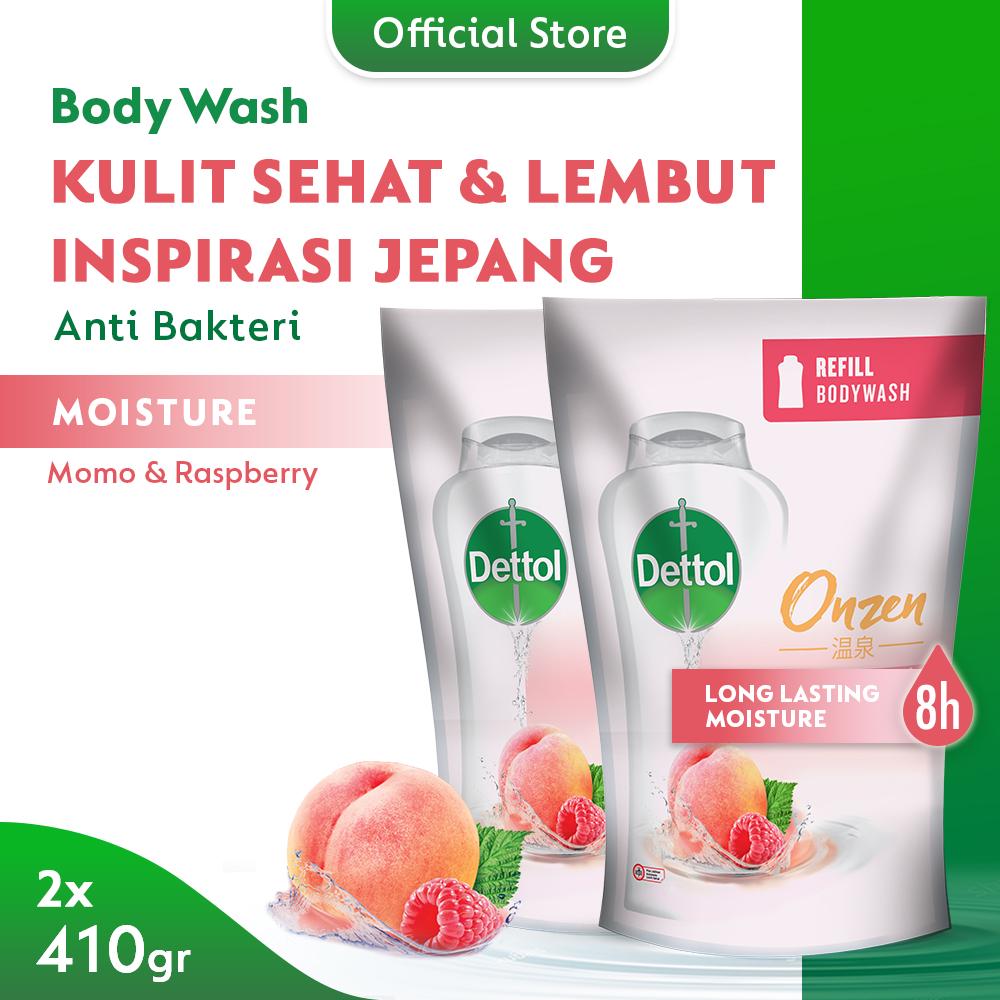 Promo Harga Dettol Body Wash Onzen Momo & Raspberry 410 ml - Shopee