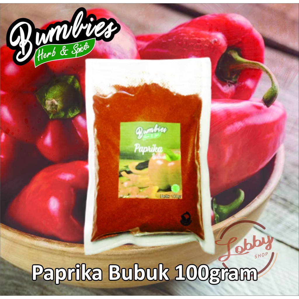 

Paprika bubuk 100gram bumbies product | Red Paprika Powder | Rempah-rempah penyedap | Prapika refil