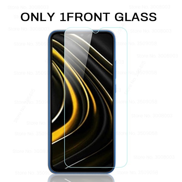 Case XIAOMI POCO M3 Ultratin Slim Premium Casing Transparent + Tempered Glass Anti Gores Layar Kaca