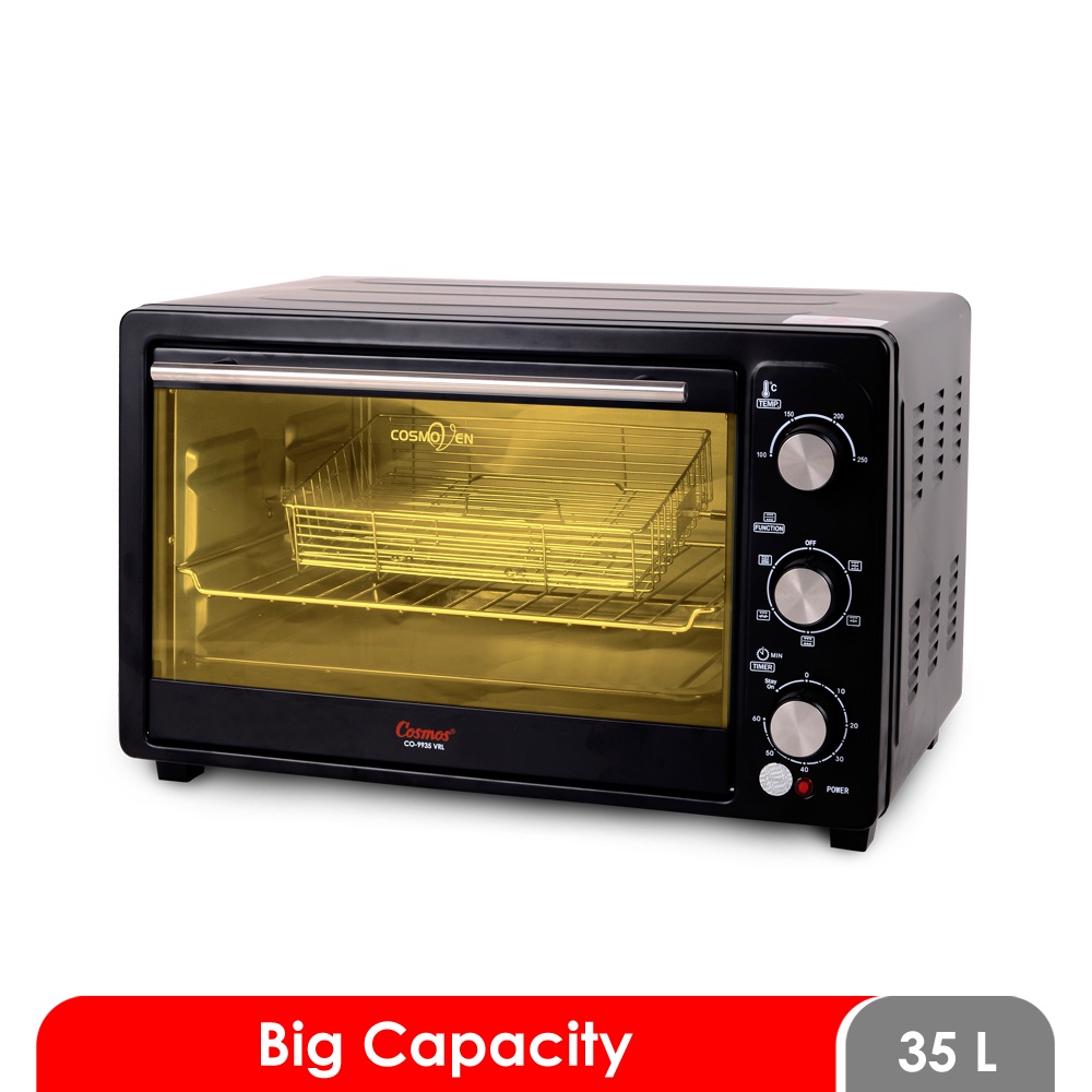 oven cosmos CO-9935 VRL convection 35 Liter 1200 Watt baking kue panggang BBQ auto berputar GRILL