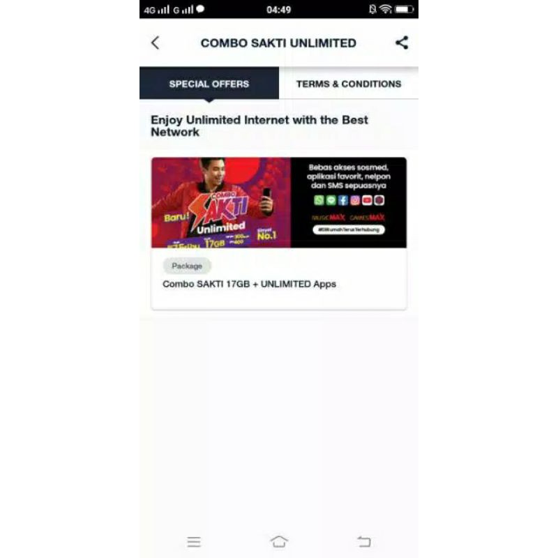 kartu sakti AS unli combo