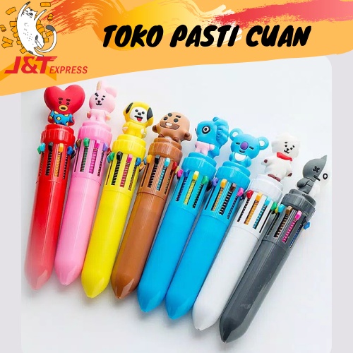 

pulpen pen bolpen mekanik 10 warna karakter kartun viral atk lucu imut fancy bisa COD