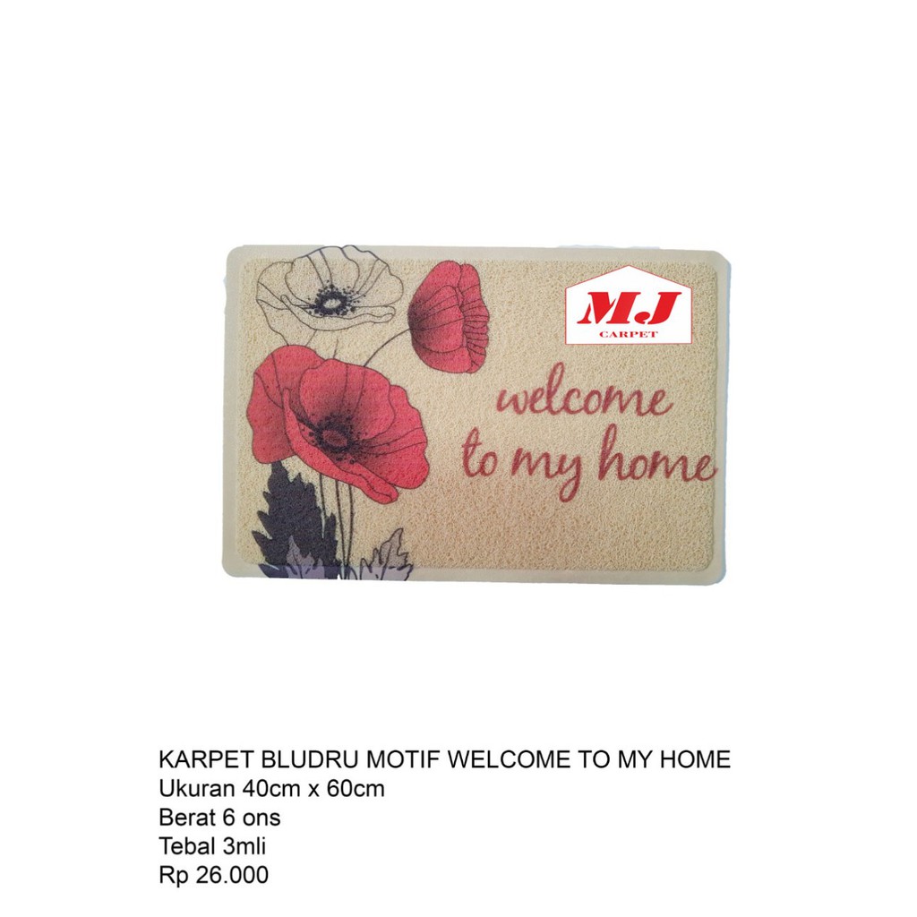 Karpet Bludru Welcome to My Home