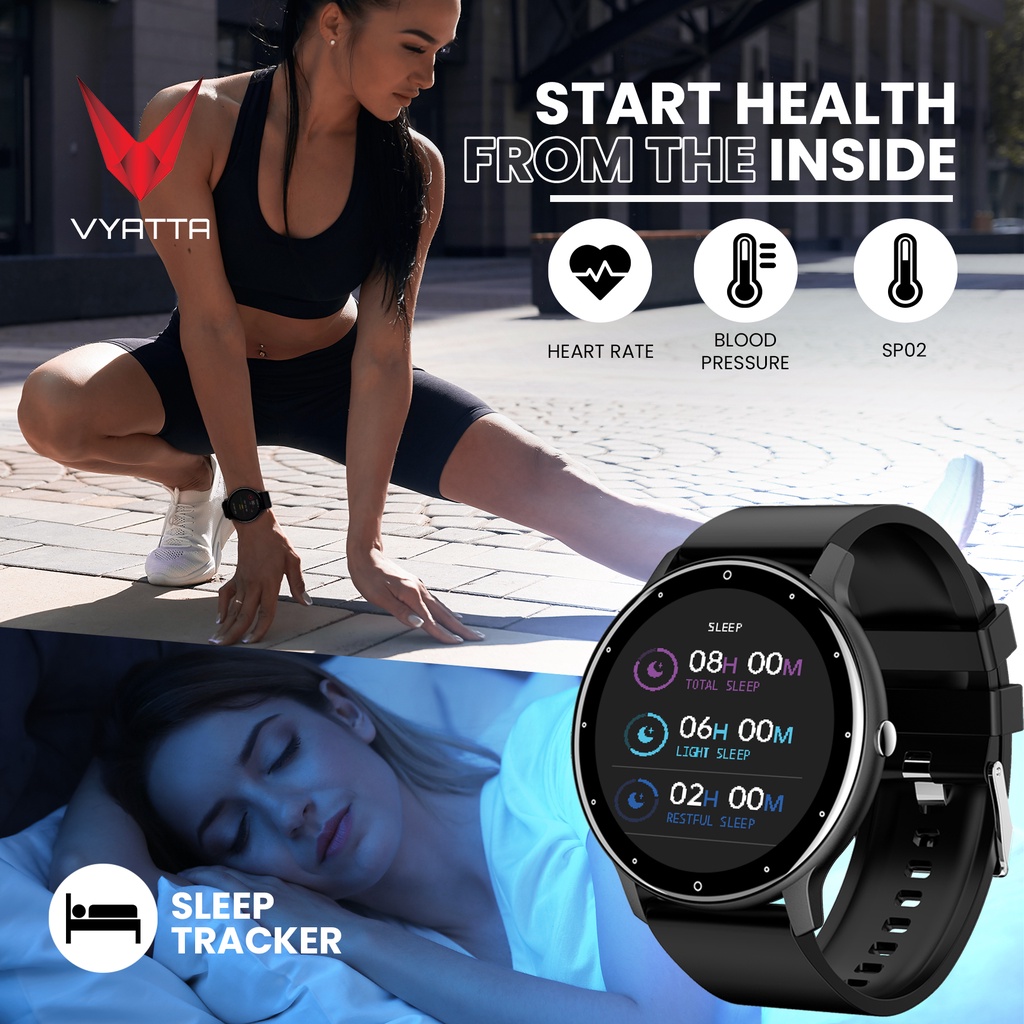 VYATTA FITME XPS SMARTWATCH FULL ROUND TOUCH SCREEN 1.28&quot; THEATER MODE MULTI SPORT MODE