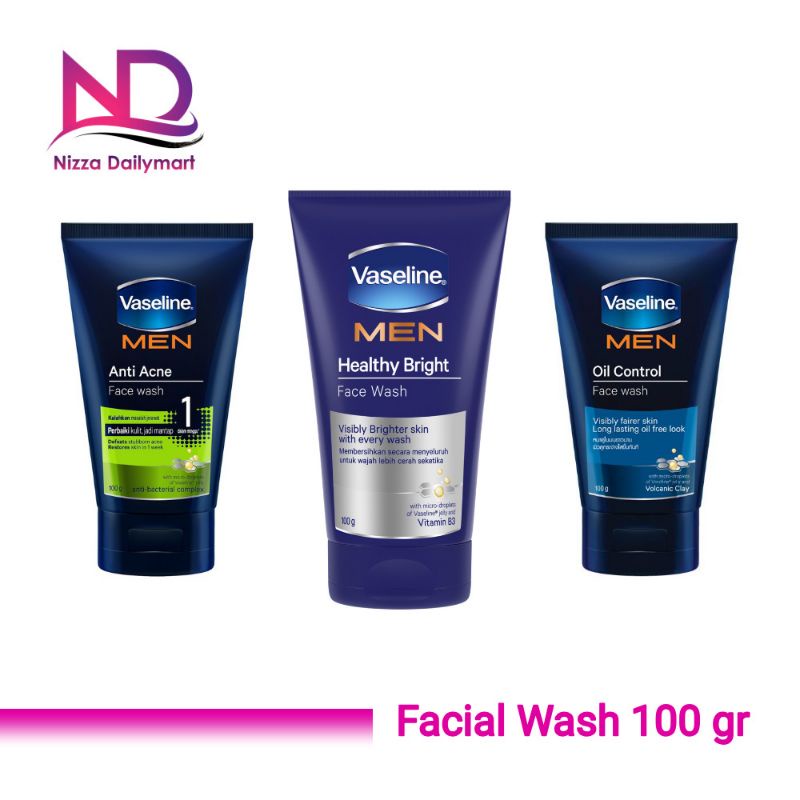 Vaseline Men Facial Wash 100 gr / Vaseline Men Anti Acne / Vaseline Men Oil Control