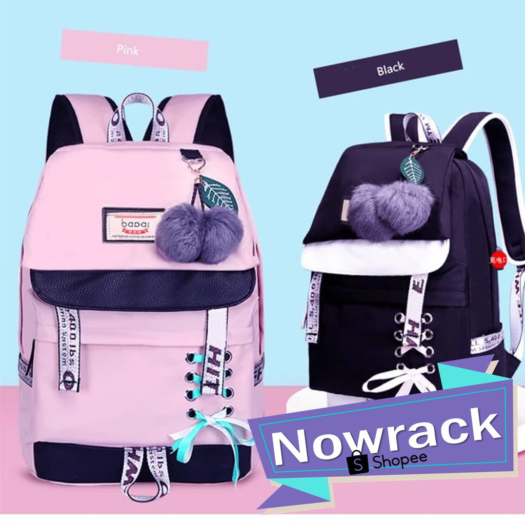 Nowrack - TAS RANSEL ANAK WANITA PITA BTS KOREA ARMY PEREMPUAN GADIS REMAJA SEKOLAH