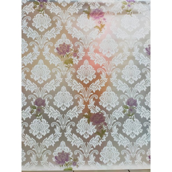 stiker kaca motif batik damas