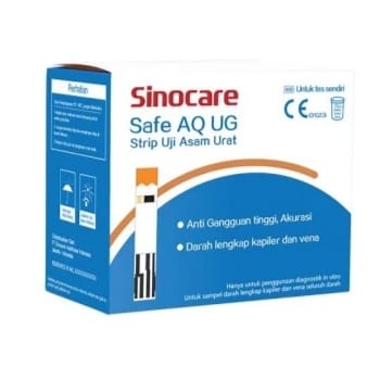 SINOCARE Safe AQ UG Strip Uji Asam Urat (50 Strip)