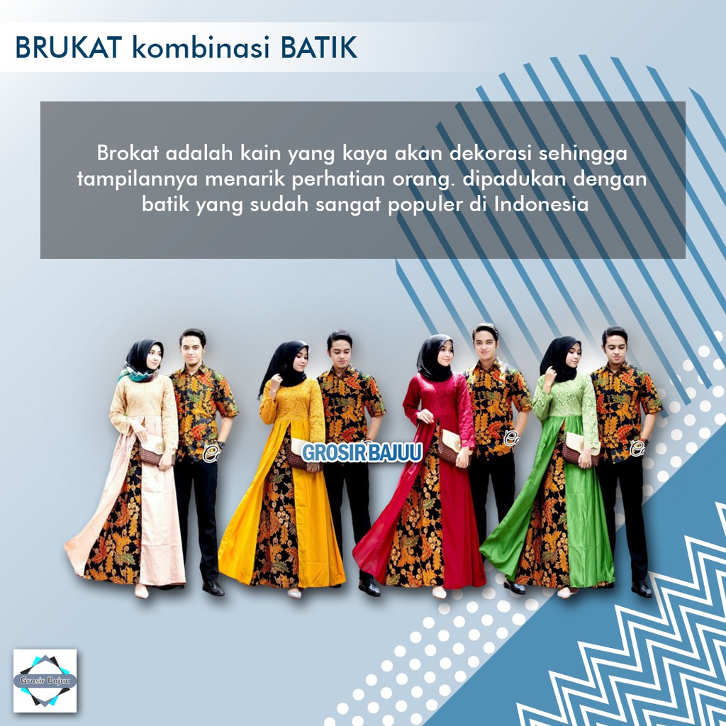 BATIK COUPLE BROKAT 2603 SARWENDAH GAMIS BRUKAT DRESS MUSLIM GB