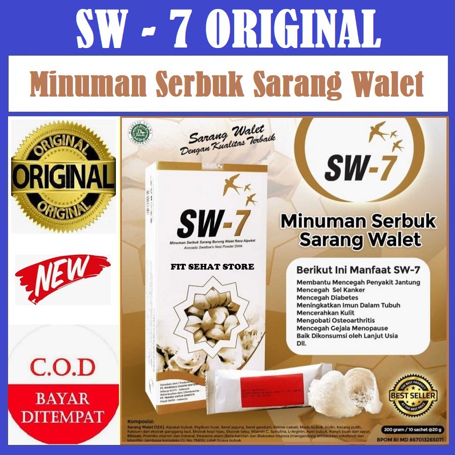 SW-7 Minuman Serbuk Sarang Walet SW 7 atau SW7 - Dijamin Original