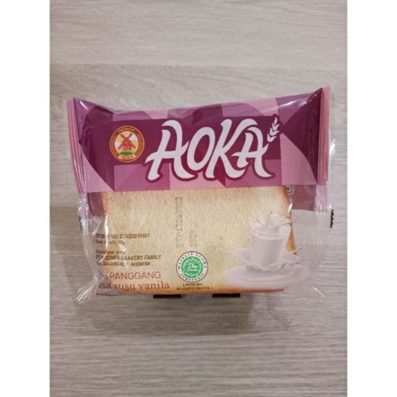Roti Aoka 1 Karton isi 60 pcs Rasa SUSU VANILA