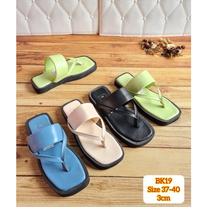 ABBUSHOES Bk 19 flip pop sepon super rania 3cm