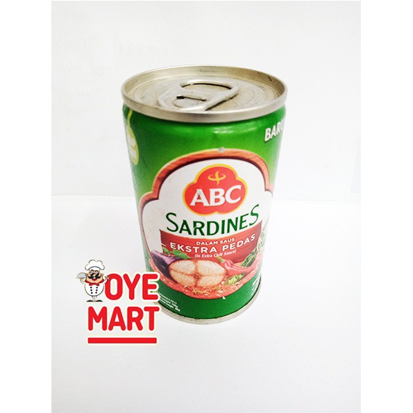 ABC SARDEN SAUS EXTRA PEDAS 155GR IKAN SARDEN KALENG/MAKANAN KALENG HARGA PROMO