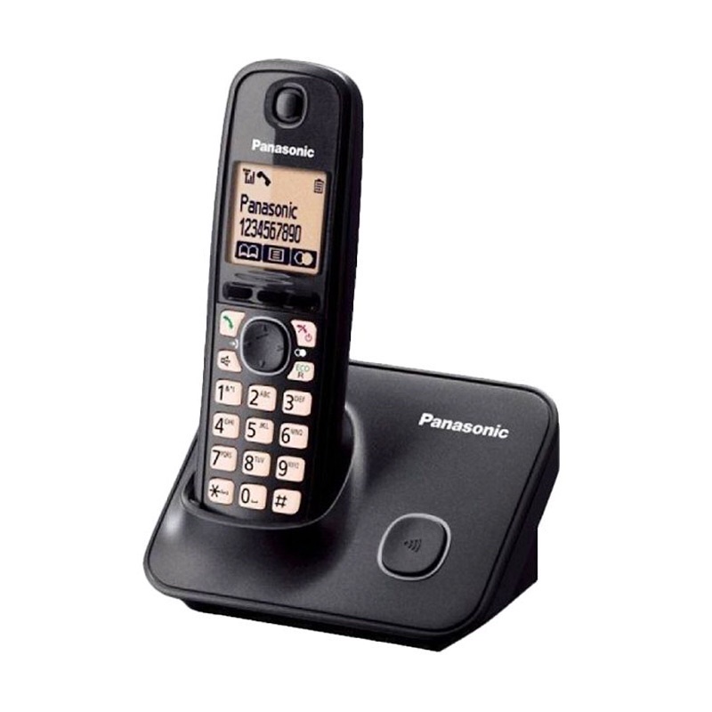 Panasonic KX-TG3711 Cordless Phone - Hitam [Speaker Phone]
