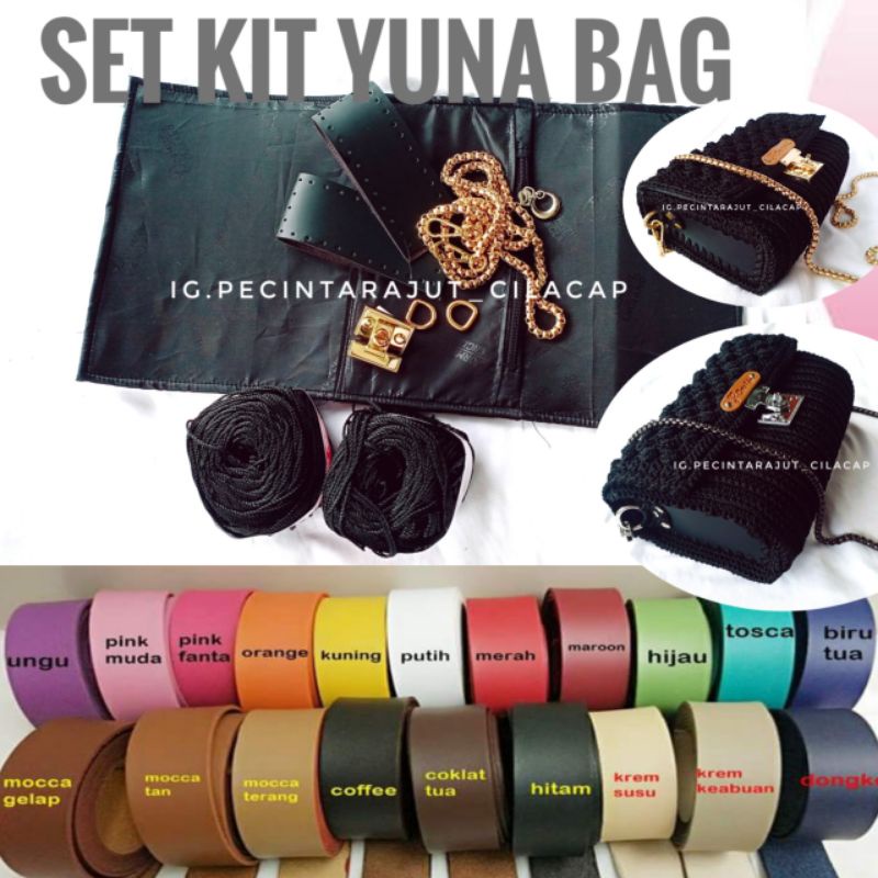 INNER INER DALEMAN TAS RAJUT PESTA YUNA LENGKAP ACCESORIS