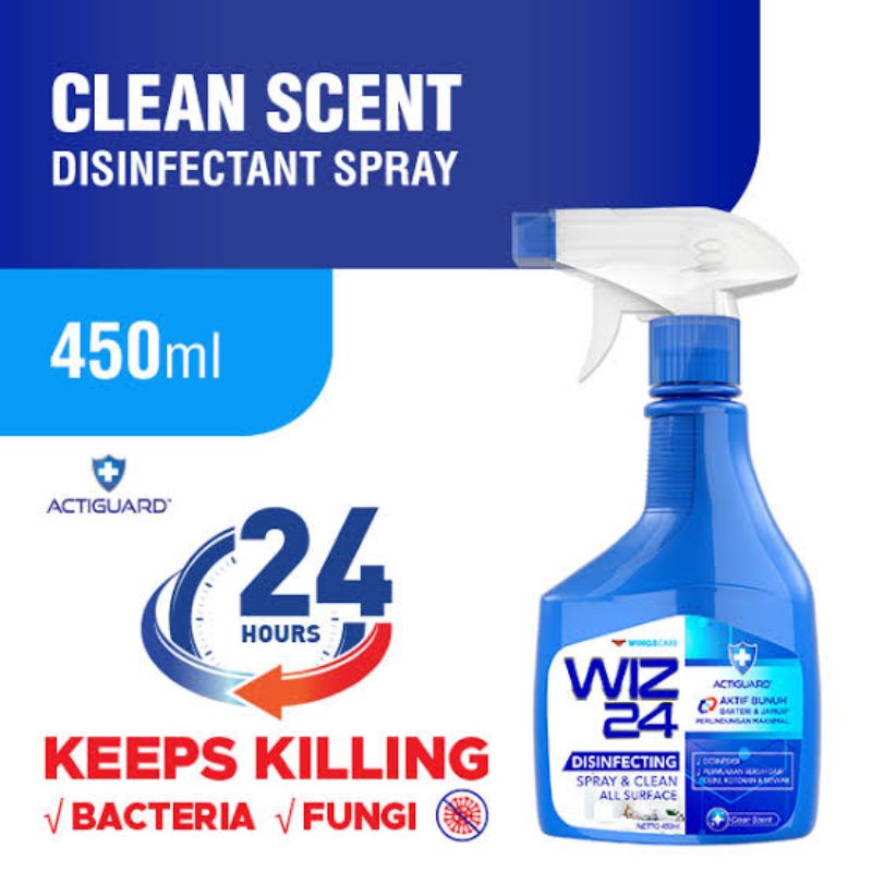 Wiz24 Desinfektan Spray 450ml - Wiz 24 Desinfectan Spray