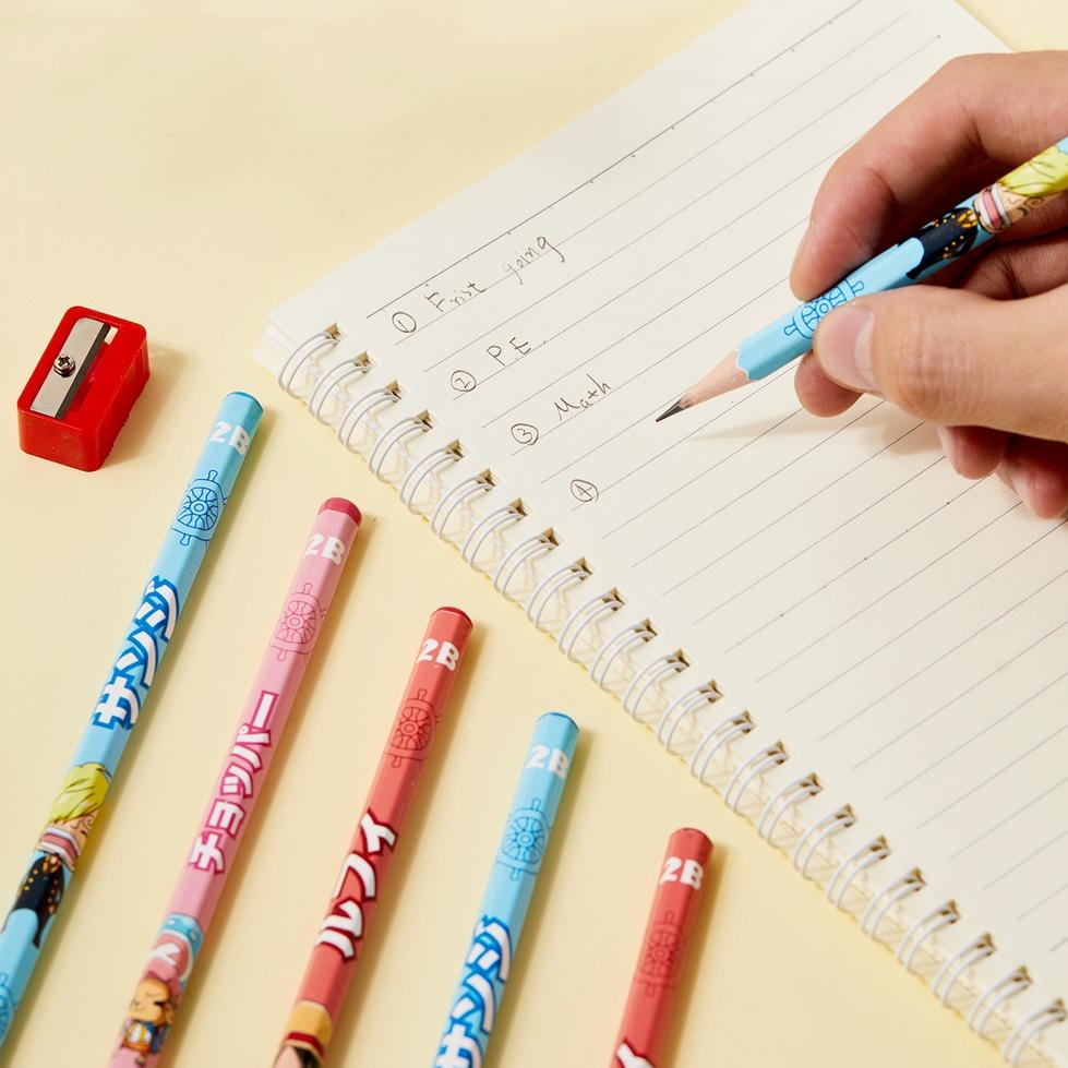 

(T6H4) Deli One Piece Graphit Pencil / Pensil Kayu Grafit 2B Lucu Kartun One Piece Free Rautan Box / Tube EC02X-2B //Barang@special