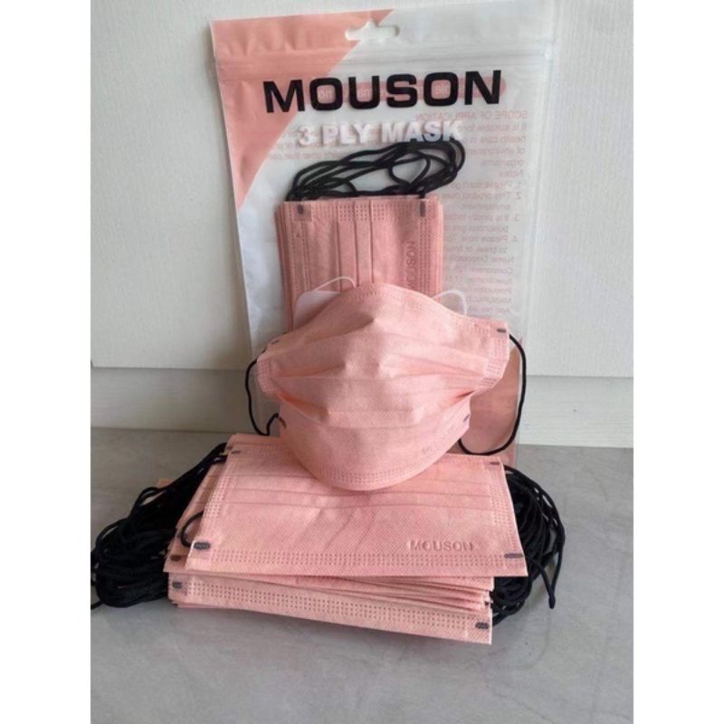 Masker 3 Ply Mouson Embos Premium isi 50 Pcs