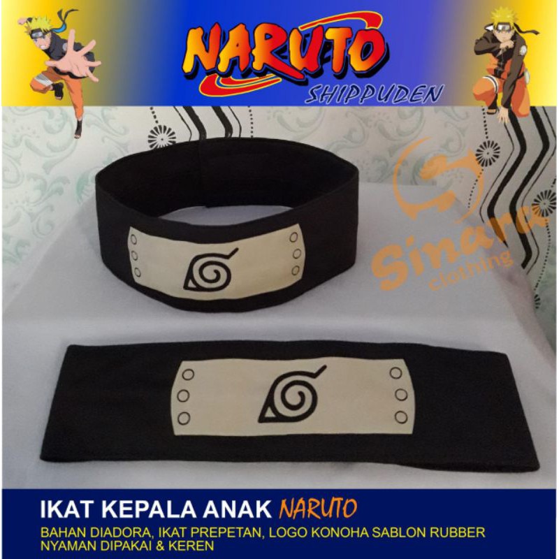 Ikat kepala Anak Naruto/Headband konoha/costum anime