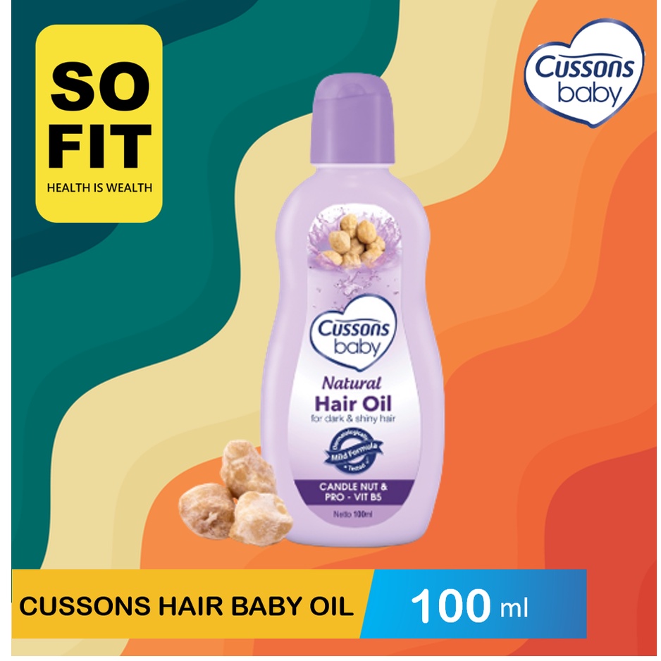 Cussons Baby Natural Hair Oil candle Nut Coconut 100ml  / Minyak Rambut Bayi