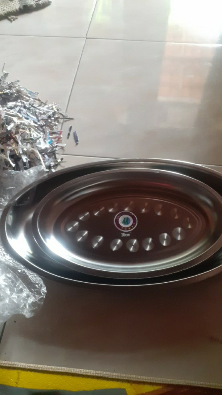 Nampan Oval / Baki Oval Stainless Steel 30 Cm