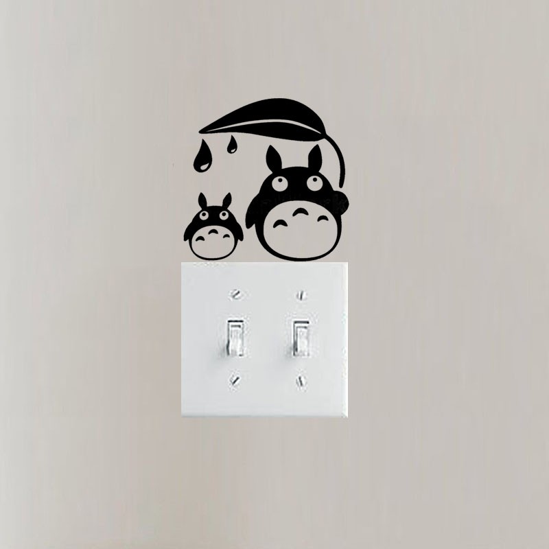 STIKER SAKLAR MOTIF TOTORO / WALLSTICKER / HIASAN RUMAH