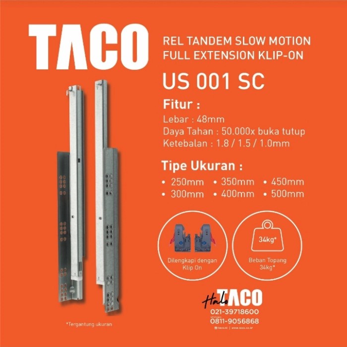 Rel Tandem Taco Slowmotion Rel Laci - Panjang 25 Cm - Hidayatimalll