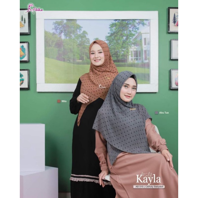 SEGIEMPAT PLISKET KAYLA MOTIF POLKA ABIKA HIJAB