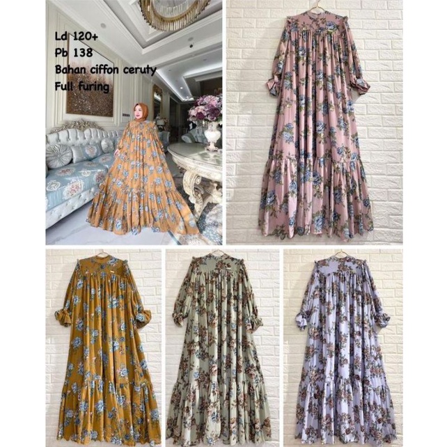 dress flower rimpel Shella saukia