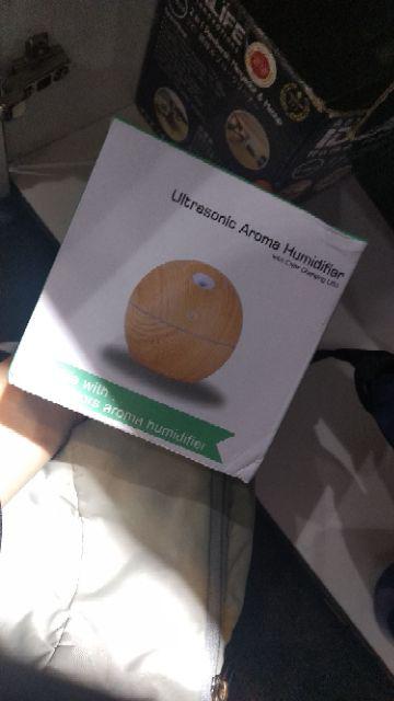 Pengharum Ruangan Aroma Terapi Air Humidifier Desain Kayu