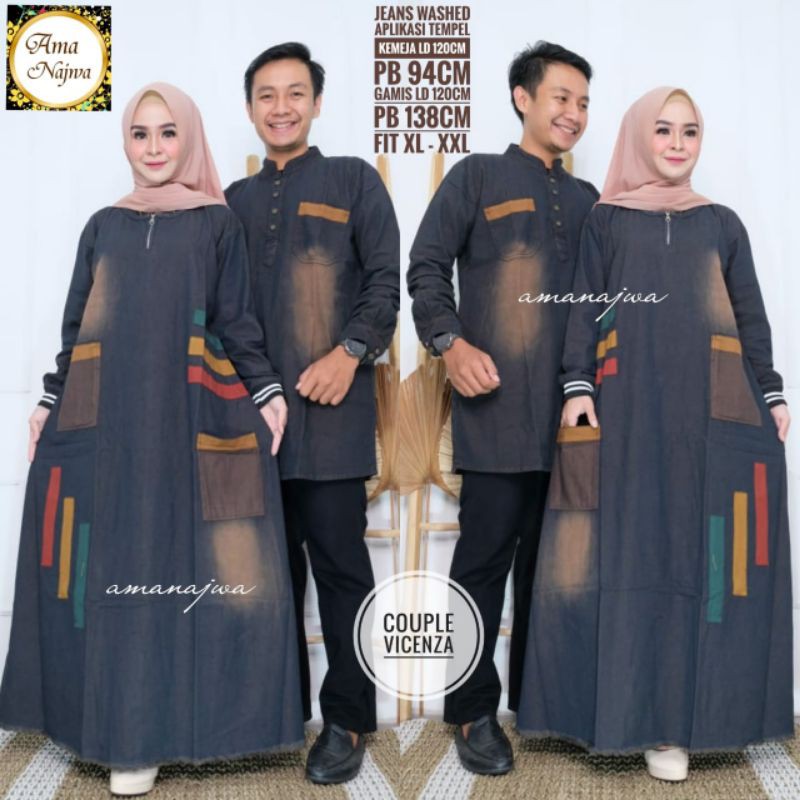 COUPLE JEANS - COUPLE GAMIS - AQUA COUPLE - VICENZA COUPLE - NARA / BAJU LEBARAN / COUPLE LEBARAN