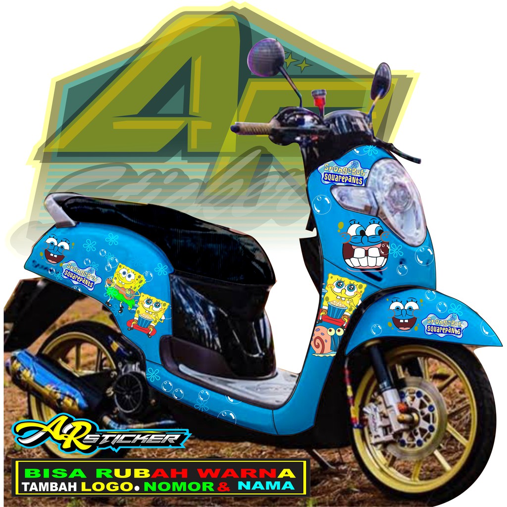 Decal scoopy Decal Scoopy full body Full Blok Decal Scopy Dekal New Fi 2017 2018 2019 2020 SPONGEBOB