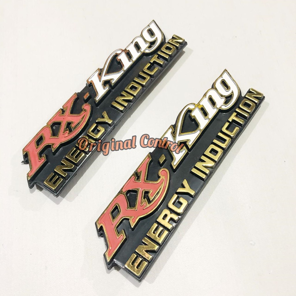 Emblem RX king ( isi 2pcs kanan kiri ) merah