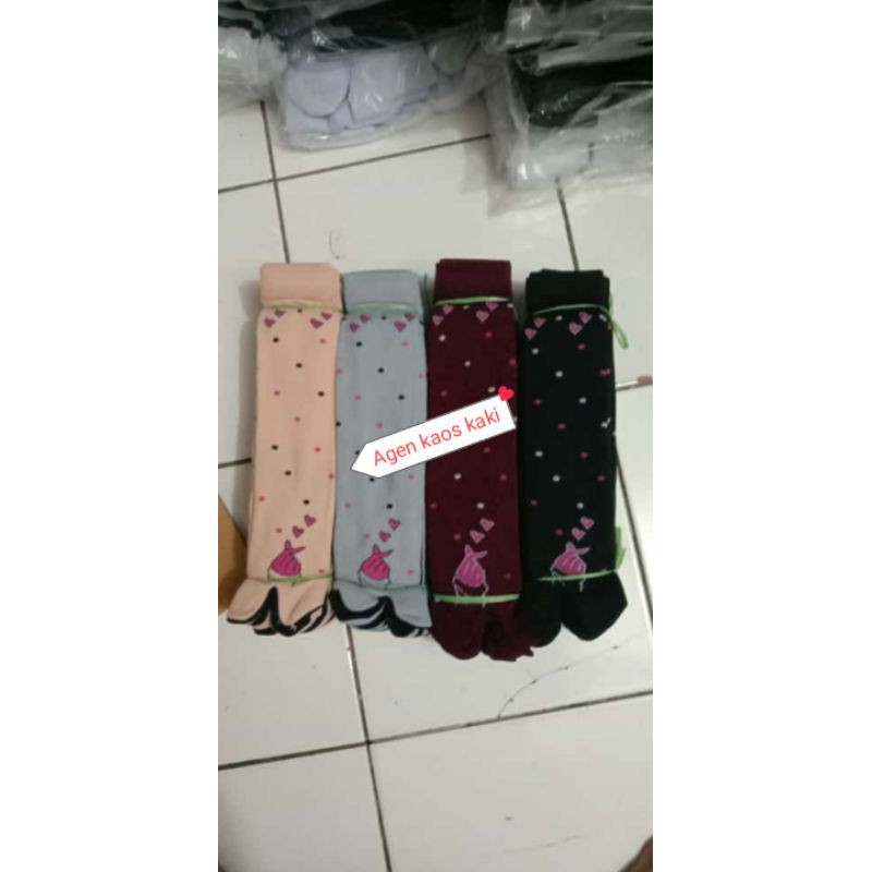 kaos kaki jempol (12 pasang) motif AYSETERU bahan nylon grees dan lembut
