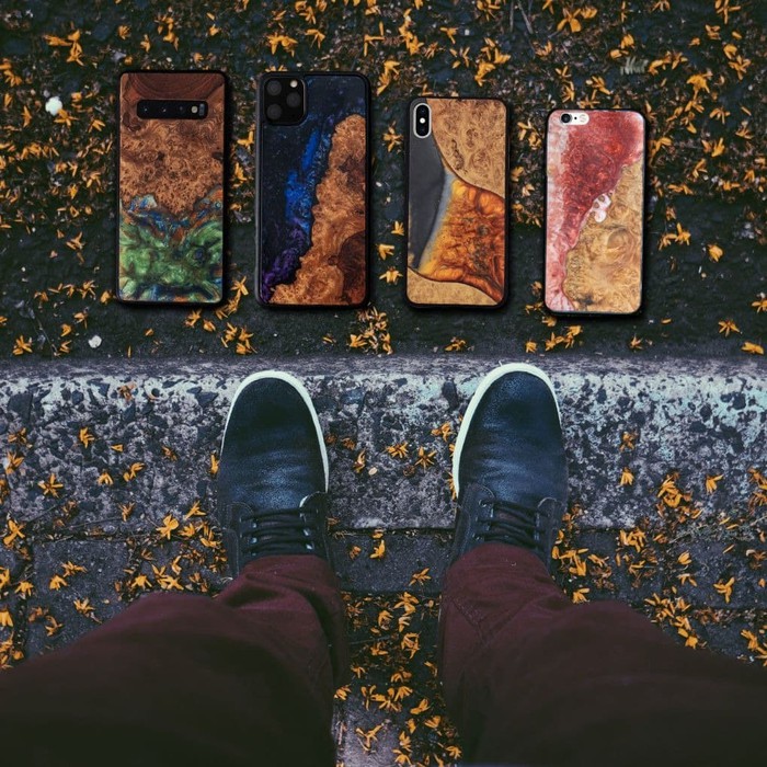 (Desain Ready)Phone Case Resin & Kayu Burl Samsung Iphone Asus Xiomi Oppo Realme casing hp