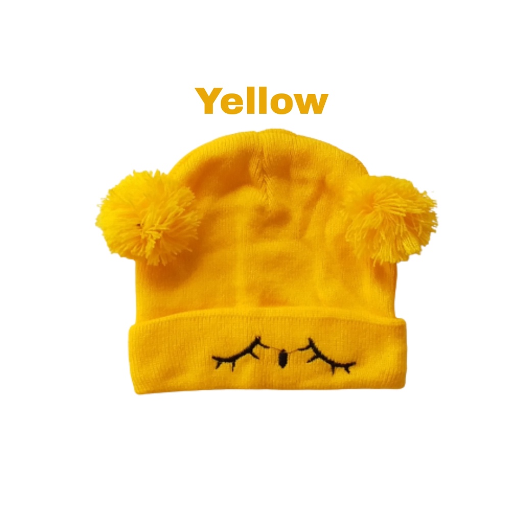 LittleAaron KUPLUK SLEEPY BEAR (K) Topi Anak Lucu Model kupluk Usia 0 Sampai 3 Tahun Kualitas Terbaik