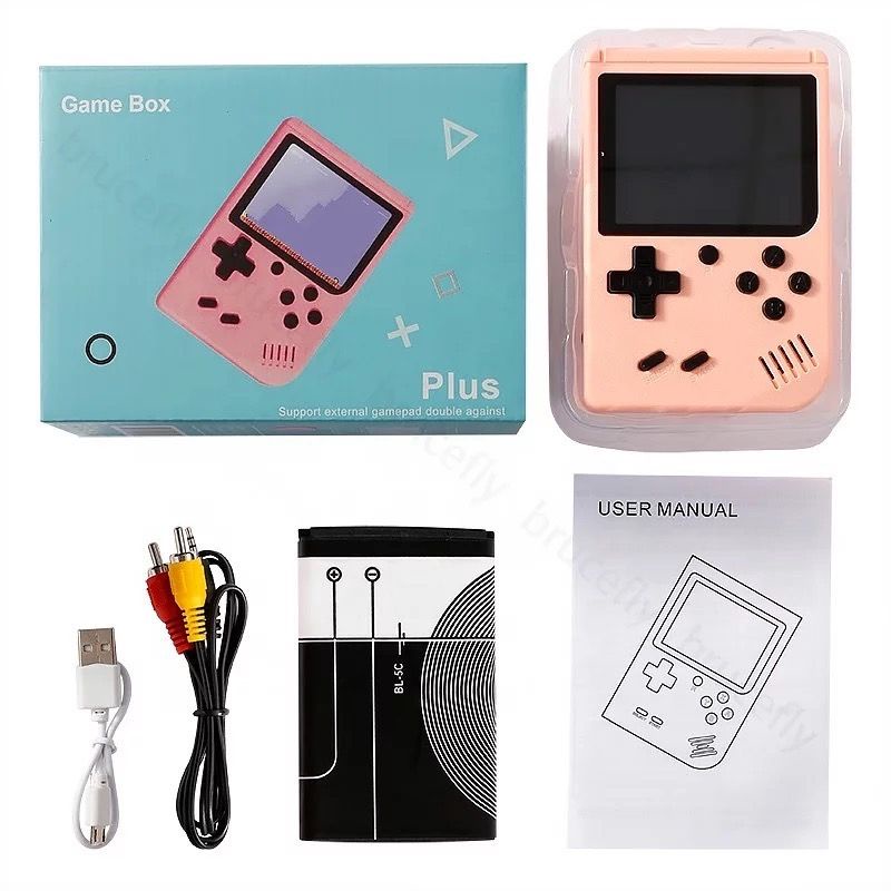 Gameboy Retro FC Plus 500 in 1 Game 2 PLAYER free stick Games player Connect to TV or Gamepad Pocket game gamebot Game boy MACARON macaroon