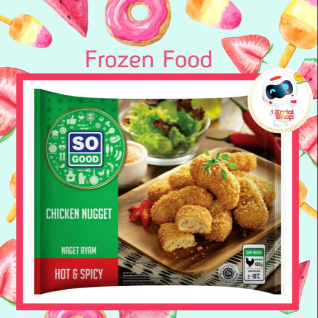 

CHICKEN NUGGET SO GOOD HOT & SPICY 400Gr NAGET AYAM