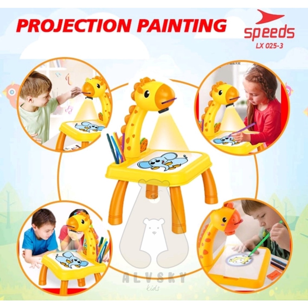 SPEEDS PROJECTION PAINTING MEJA MENGGAMBAR PROYEKSI GAMBAR BERWARNA ANAK PROYEKTOR MAINAN EDUKASI